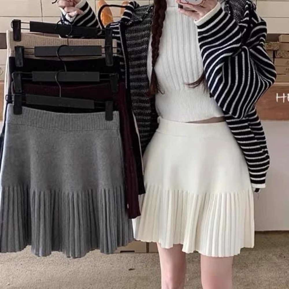 Super cute knit skirt winter skirt spring skirt warm and cute